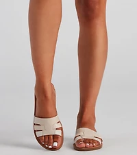 Minimalistic Chic PU Woven Sandals