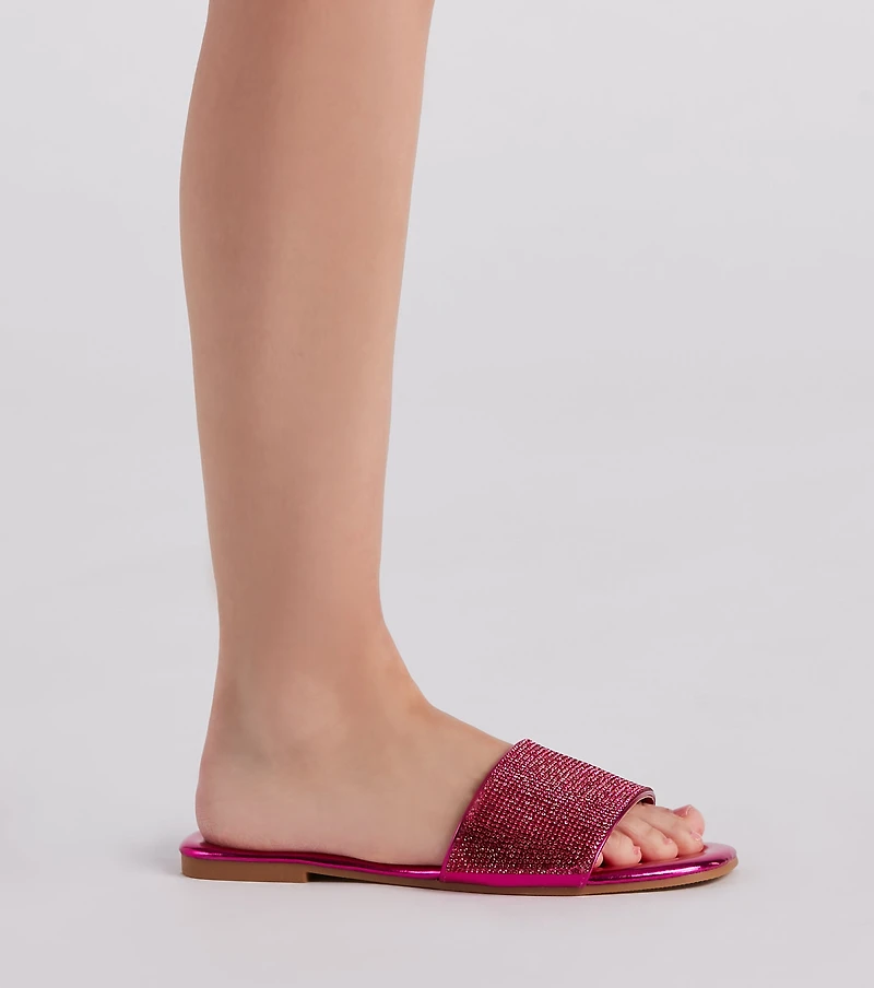 Magic Metallic Rhinestone Sandals