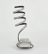 For A Spin Rhinestone Spiral Flat Sandals