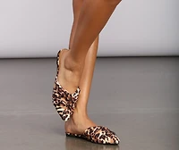 Knotted Leopard Print Mules