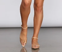 Clearly Busy Point Toe Flats