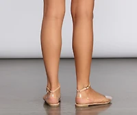 Clearly Busy Point Toe Flats