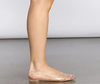 Simply Sweet Clear Pointed Flats