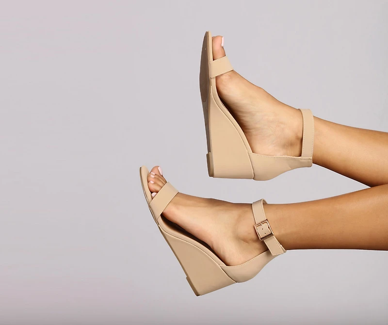 On The Low Wedge Heel