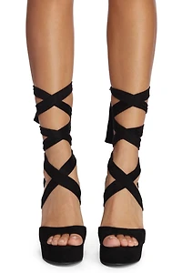 Faux Suede Sophistication Wedge Heels