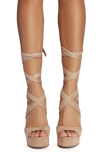 Faux Suede Sophistication Wedge Heels