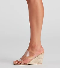 Clear View PVC Espadrille Wedges