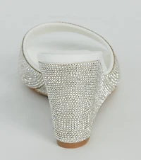 All Star Glitz Rhinestone Square Toe Wedges