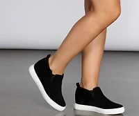 Go The Mile Wedge Sneakers