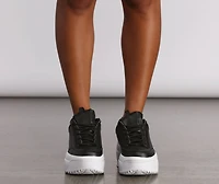 Extra High Textured Platform Chunky Sneakers