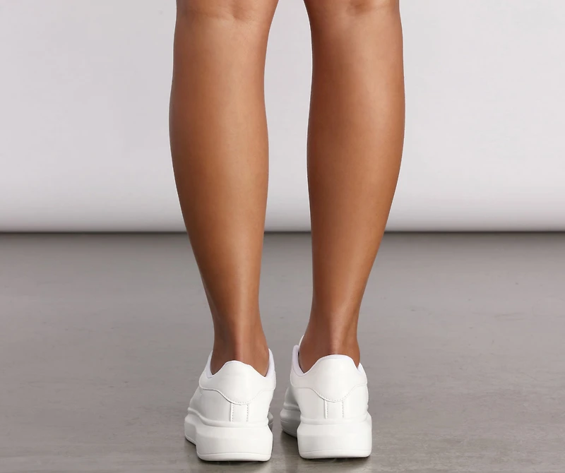 Basic Lace-Up Platform Sneakers