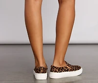 Feelin' Wild Leopard Print Sneakers