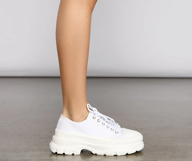 The Classic Lace-Up Chunky Sneakers
