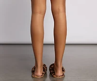 Faux Fur Leopard Print Slippers