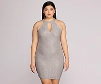 Plus Stunning Silver Formal Dress