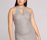 Plus Stunning Silver Formal Dress
