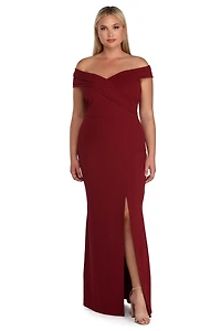 Plus Dianna Evening Wrap Dress
