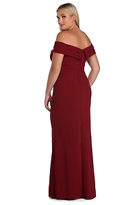 Plus Dianna Evening Wrap Dress