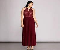 Plus Beth Formal Lace Dress