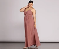 Plus Helena Formal Sleeveless Chiffon Dress