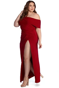 Plus Kaleigh Off Shoulder Dress