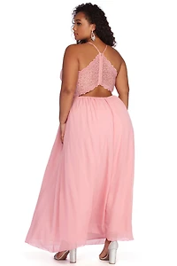 Plus Chiffon Beauty Maxi Dress