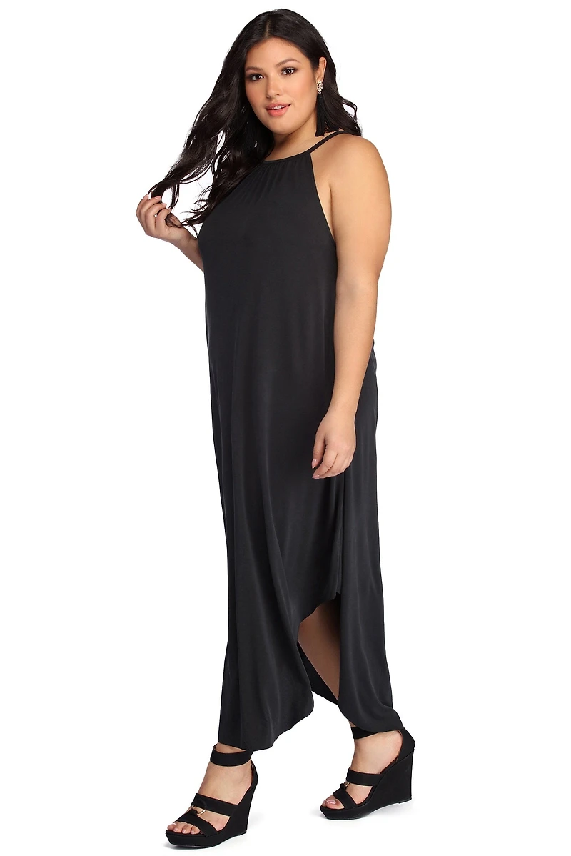 Plus Casual Knit Maxi Dress