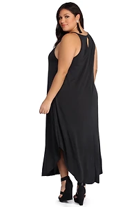 Plus Casual Knit Maxi Dress