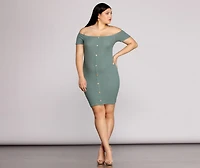 Plus Thrill Of Knit Ribbed Dress