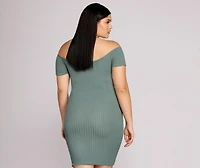 Plus Thrill Of Knit Ribbed Dress