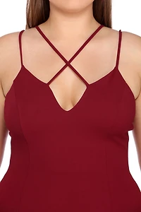 Plus Sweetheart Cross Bodycon