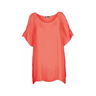 Women's Woven Short Sleeve Top | M Made Italy
