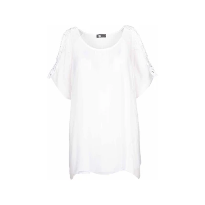 Women's Woven Short Sleeve Top | M Made Italy