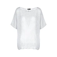 M Made Italy — Women's Woven and Knitted Half Sleeve Top