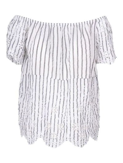 M Made Italy – Haut tissé pour femme Combo blanc