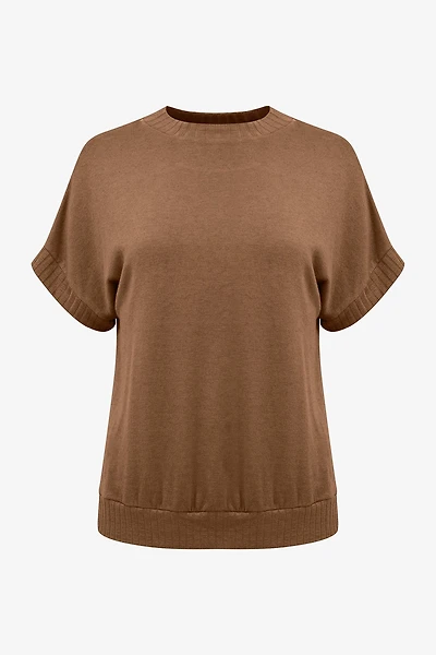 Women's Knit Cap-Sleeve Top | M