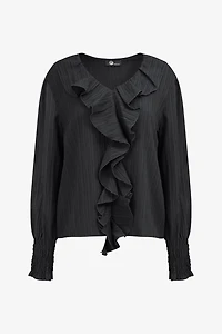 Women's Woven V-Neck Top | M