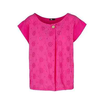 M Made Italy — Women's Woven and Knitted Short Sleeve Top