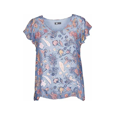 Women's Woven Short Sleeve Top | M Made Italy