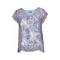 Women's Woven Short Sleeve Top | M Made Italy