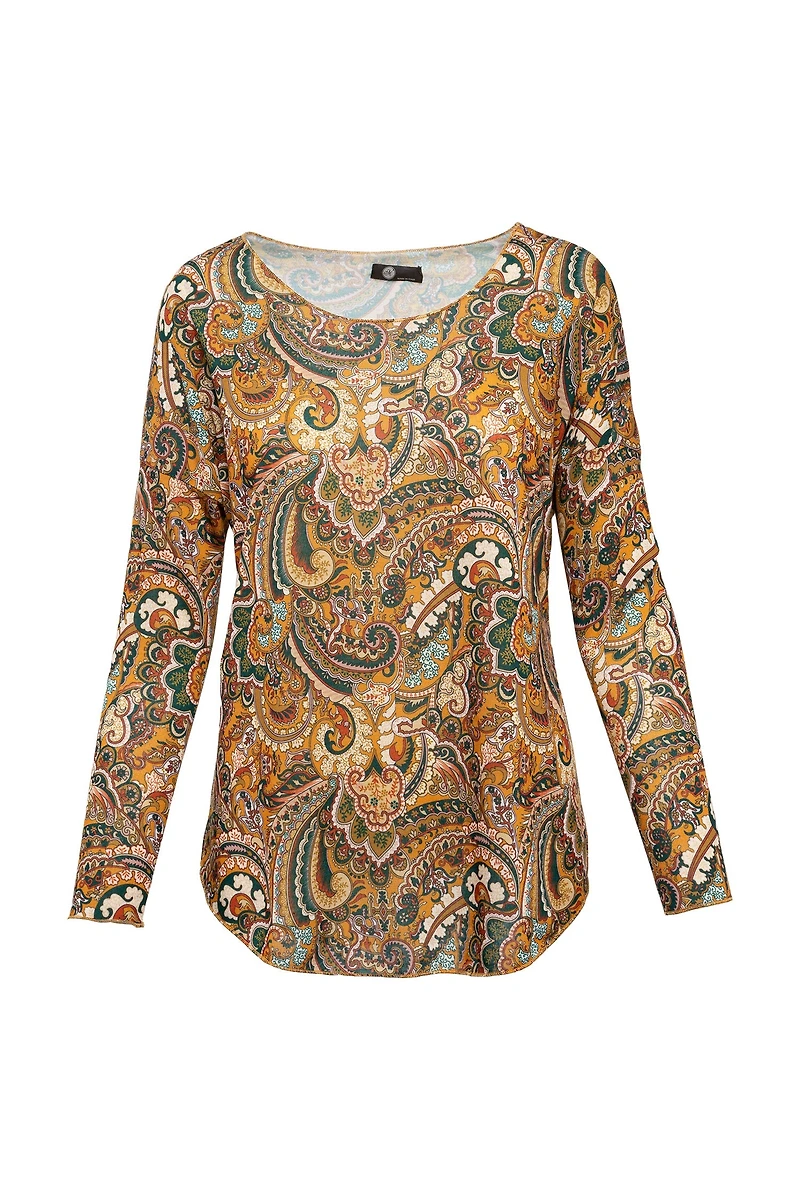 Women’s Knit Long Sleeve Top Round Neck | M