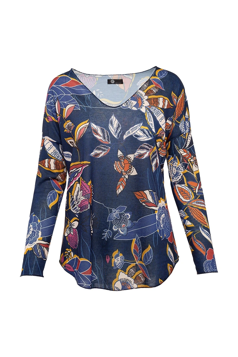 Women’s Knit Long Sleeve Top V-Neck | M