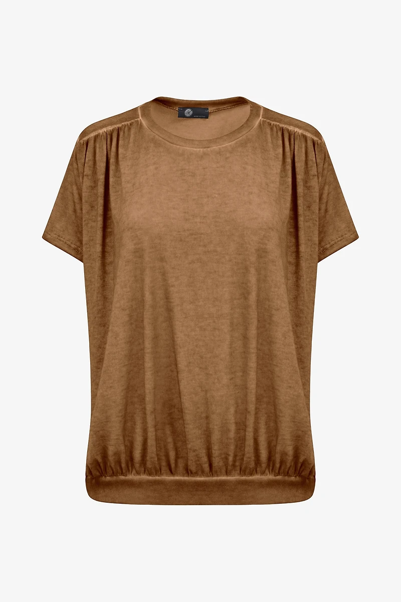 Women's Knit Short Sleeve Crew-Neck Top | M