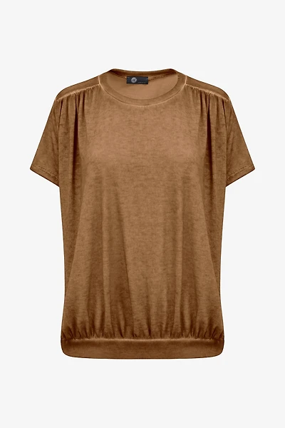 Women's Knit Short Sleeve Crew-Neck Top | M