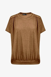 Women's Knit Short Sleeve Crew-Neck Top | M