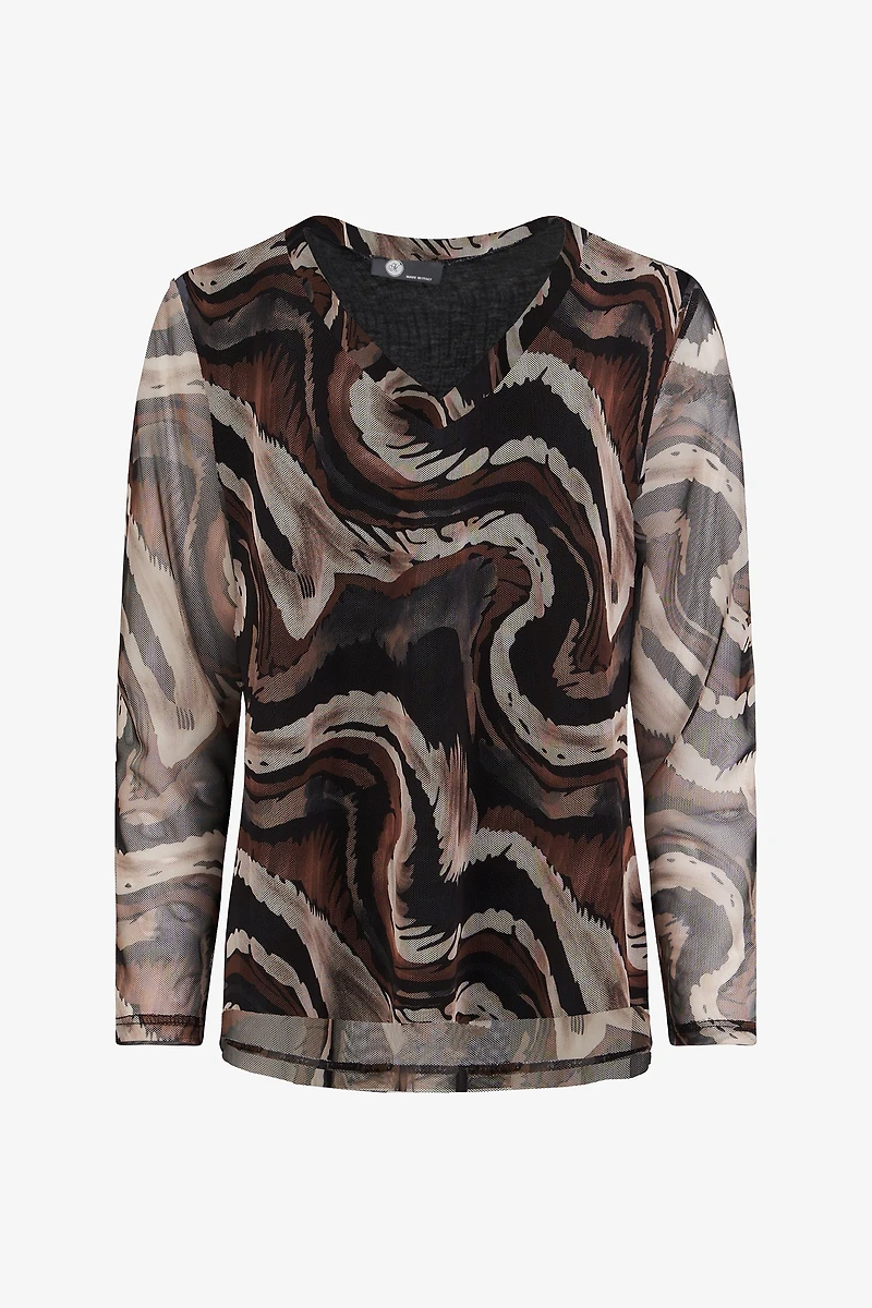 Women's Knit Long Sleeve V-Neck Top | M