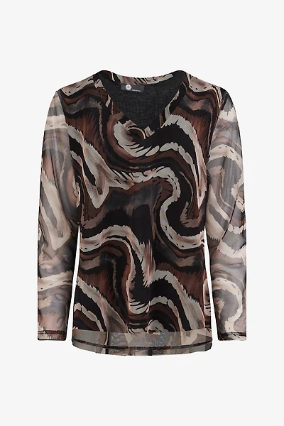 Women's Knit Long Sleeve V-Neck Top | M