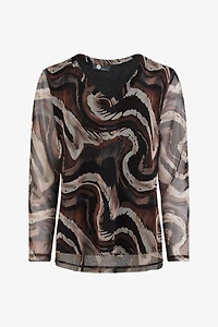 Women's Knit Long Sleeve V-Neck Top | M