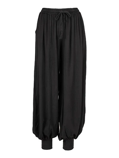 M Made Italy – Pantalon tissé pour femme Noir