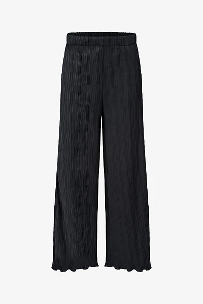 Women's Woven Wide-Leg Pull-On Textured Pants | M